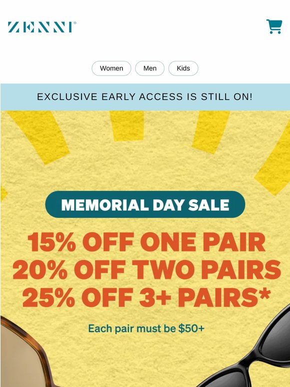 Don’t Miss Your Early Access! Take Up to 25% Off* 💵