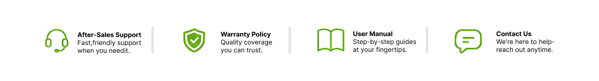 Customer support and warranty icons