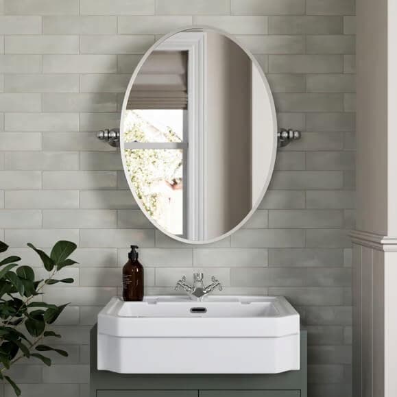 Park Lane oval bathroom mirror