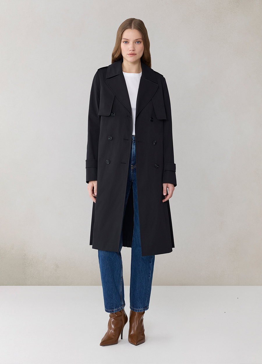 ELANOR Pleated Trench Coat