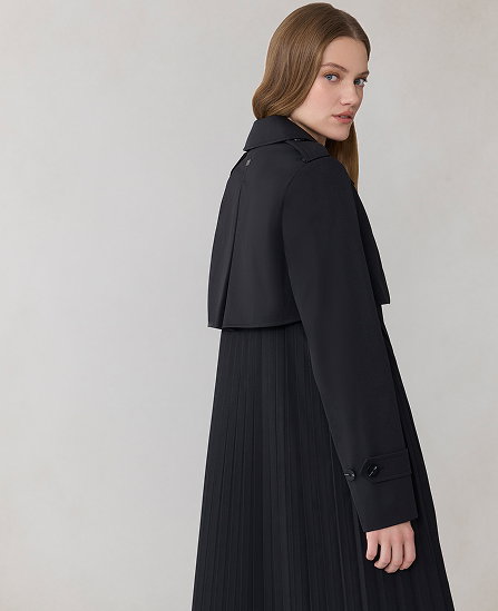 ELANOR Pleated Trench Coat