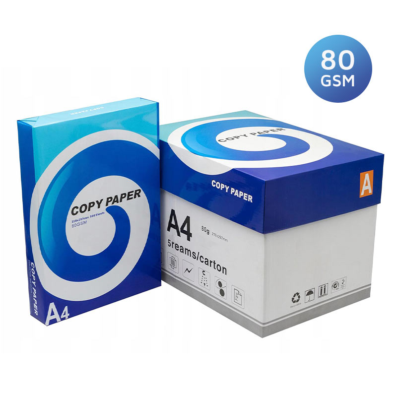 Image of White A4 Copier Printing Paper 80gsm 5 Reams of 500 sheets