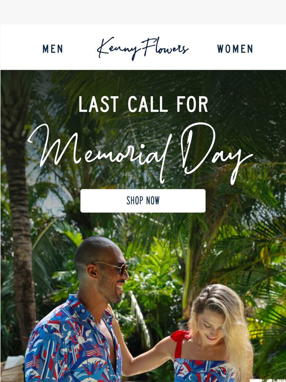 LAST CALL: Memorial Day Weekend Delivery