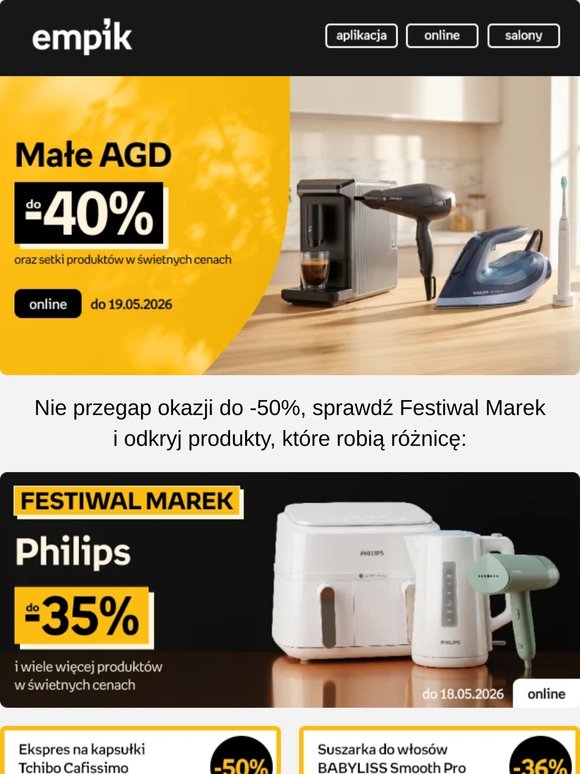 Małe AGD do -40% ✨ Oraz setki produktów w świetnych cenach