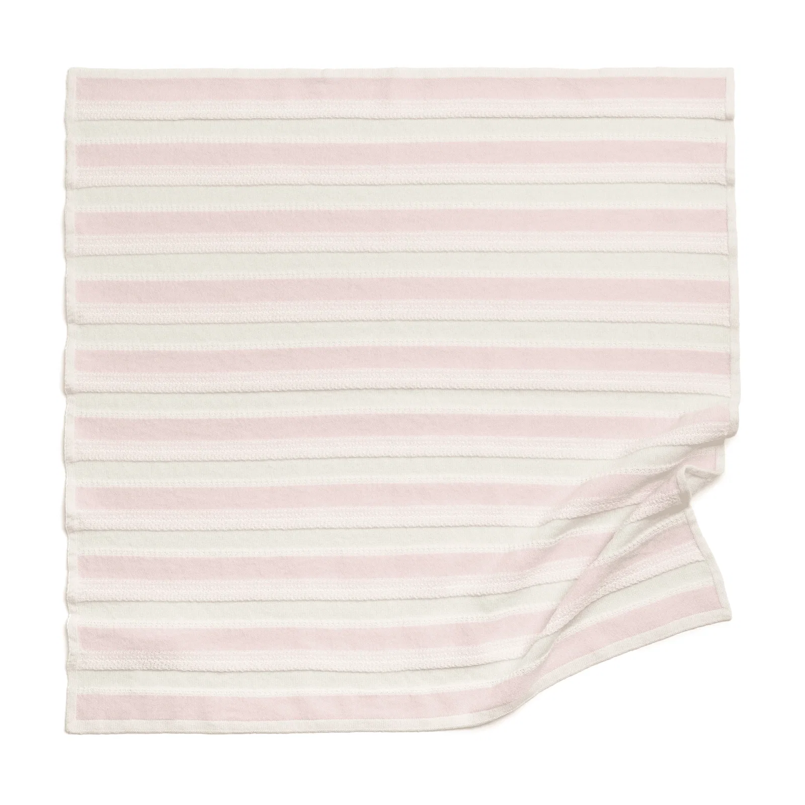 Image of Foulard à rayures en cachemire et coton