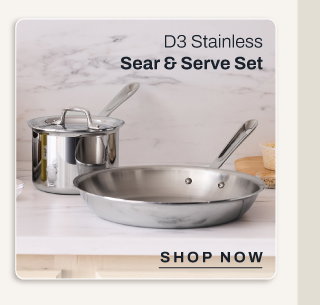 D3 Stainless sear and serve set
