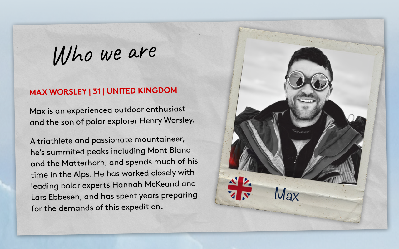 Max Worsley, son of polar explorer Henry Worsley