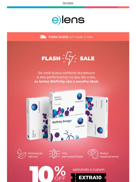 As lentes Biofinity chegaram na Flash Sale