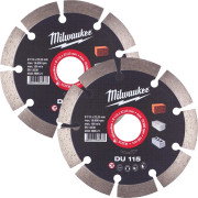 Milwaukee 115mm x 22.23mm Diamond Blade - Pack of 2
