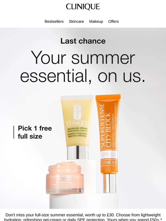 Free full‑size summer essential, last chance