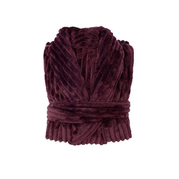 Bambury Channel Fleece Robe Plum