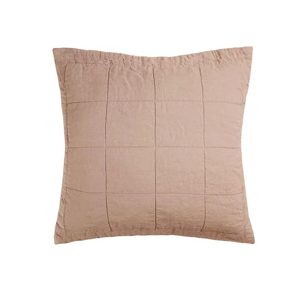 Bambury French Flax Linen Quilted Euro Sham