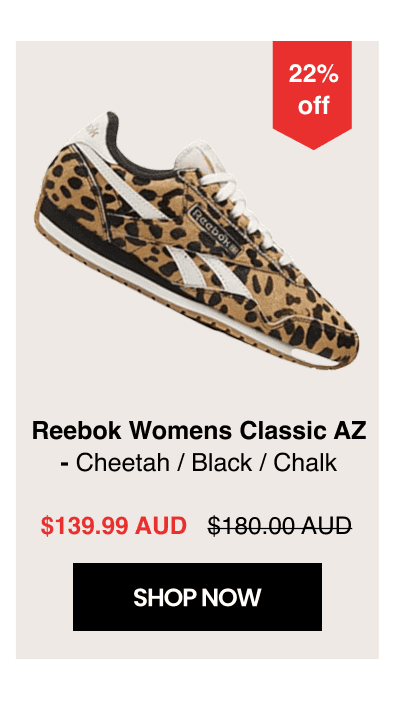 Reebok Womens Classic AZ - Cheetah / Black / Chalk
