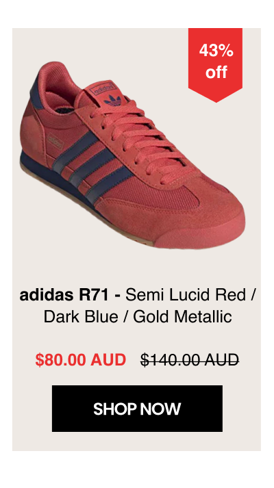 adidas R71 - Semi Lucid Red / Dark Blue / Gold Metallic