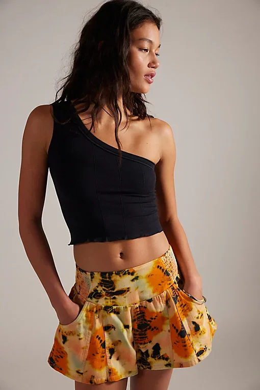 We The Free Luna Printed Pull-On Shorts