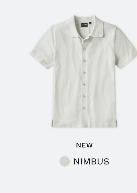NEW - Riviera Knit Button Up - Nimbus