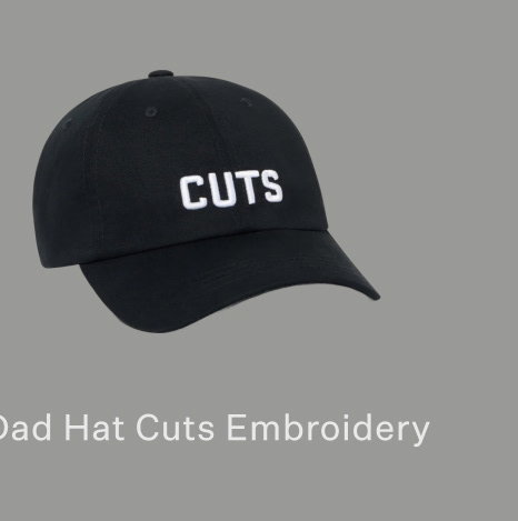 Dad Hat Cuts Embroidery