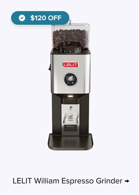 LELIT William Espresso Grinder - $120 Off