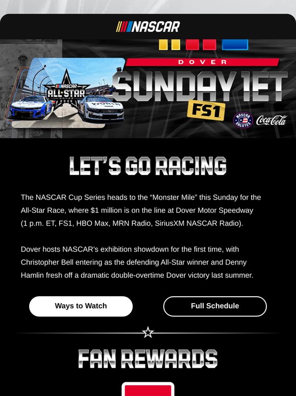 It's Race Day: All-Star Race @ 1:00 PM ET