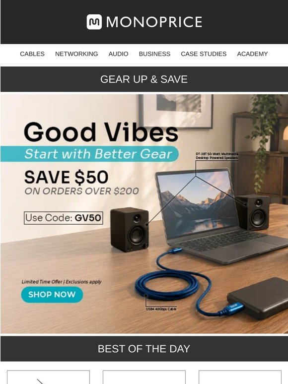 Good Vibes Start with $50 OFF on orders over $200
