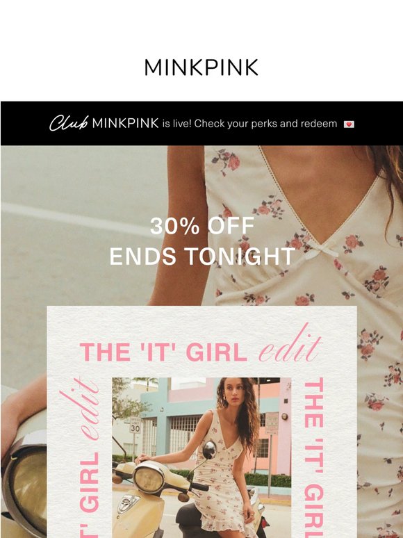 30% Off ENDS TONIGHT