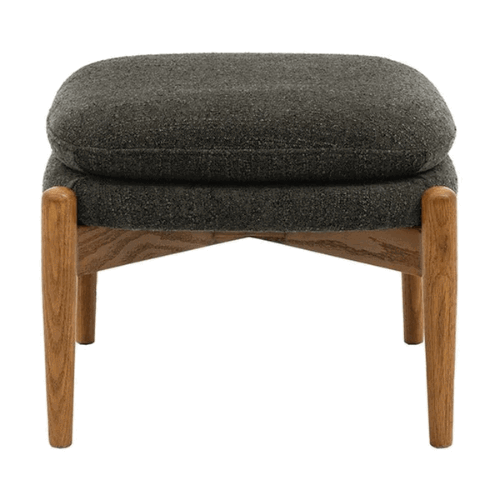 Datsun Footstool - Charcoal Boucle