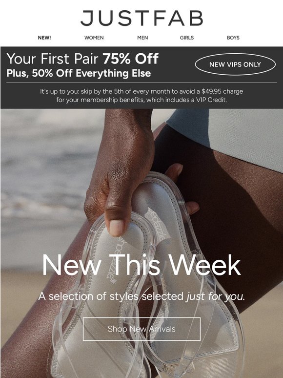 Your Closet Just Got a Refresh—First Pair 75% Off