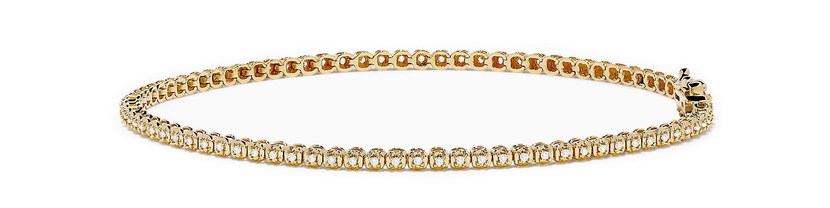 14K Yellow Gold 0.25 Ct. Diamond Tennis Bracelet