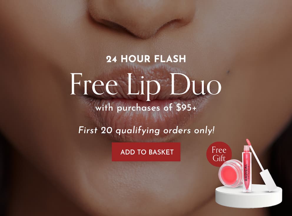 24 HOUR FLASH Free Lip Duo  with purchases of $95+  First 20 qualifying orders only!