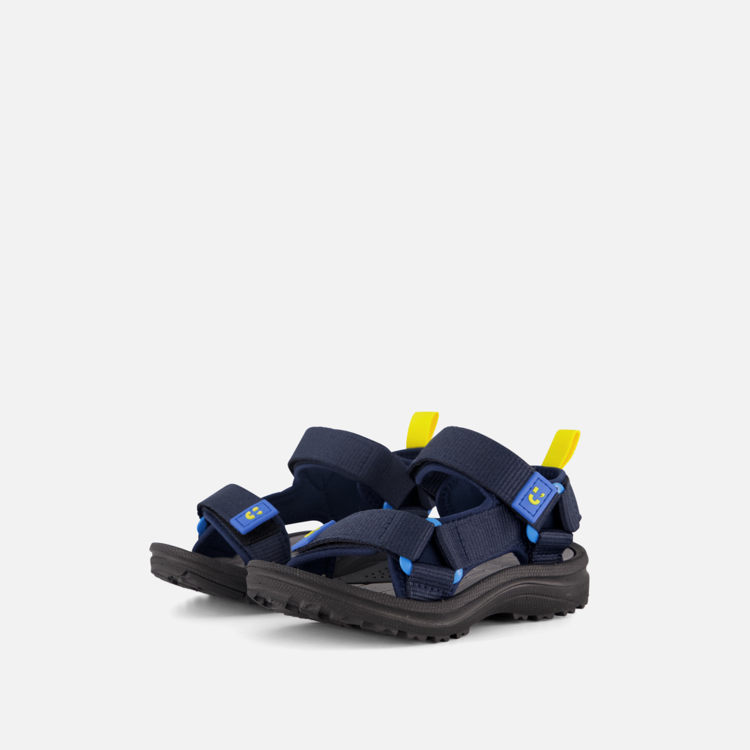 Muyters Sandalen blauw Textiel