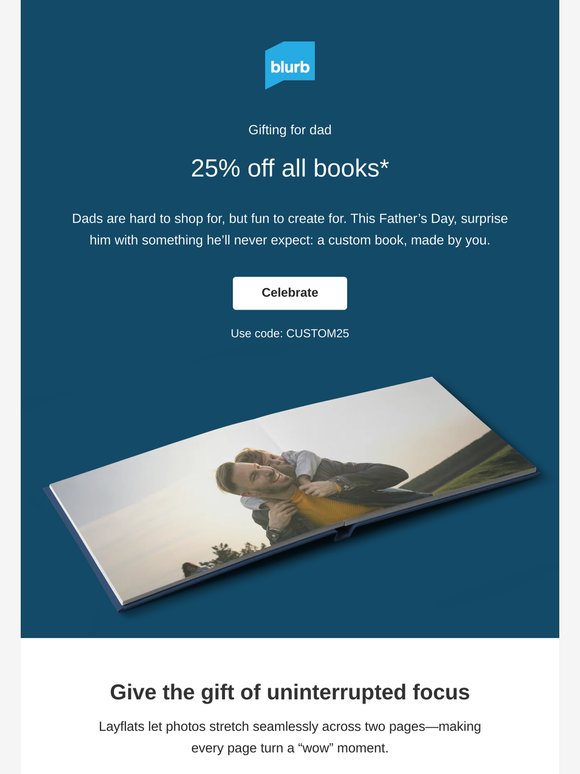 25% off all books for Father’s Day