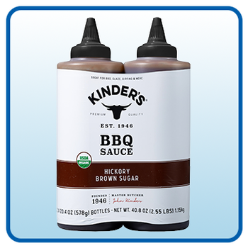 Kinder's Organic Hickory Brown Sugar BBQ Sauce, 20.4 oz, 2-Count