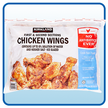 Kirkland Signature Chicken Wings, First and Second Sections, 10 lbs