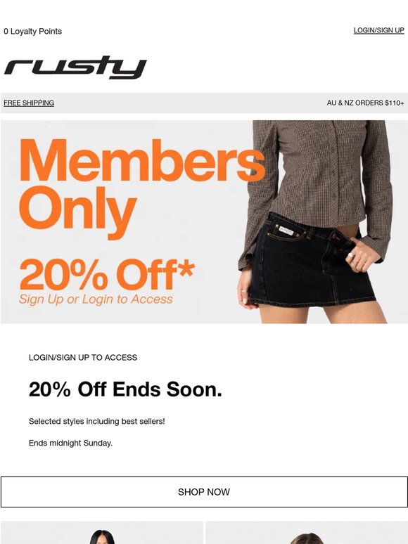 20% Off Ends Soon.