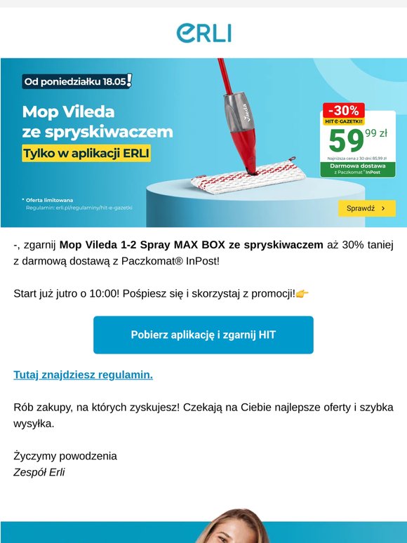 Mop Vileda ze spryskiwaczem -30%!🔥
