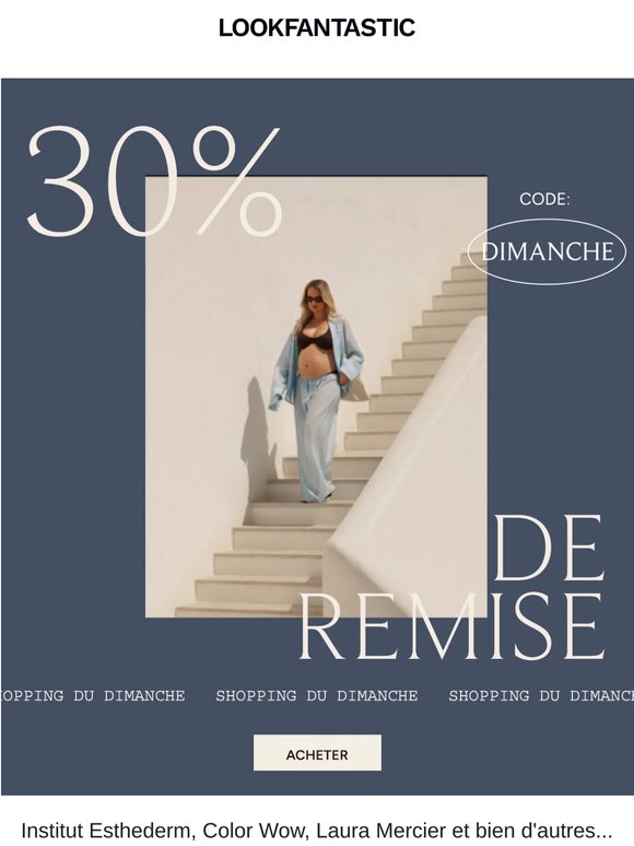 30% de remise| Shopping du dimanche