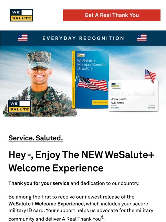Your new secure military ID card is ready, —