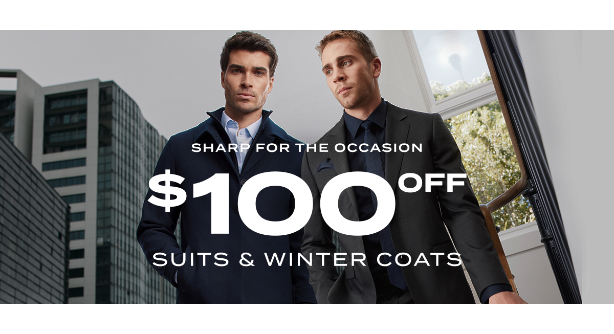 $100 Off Suits & Tuxedos