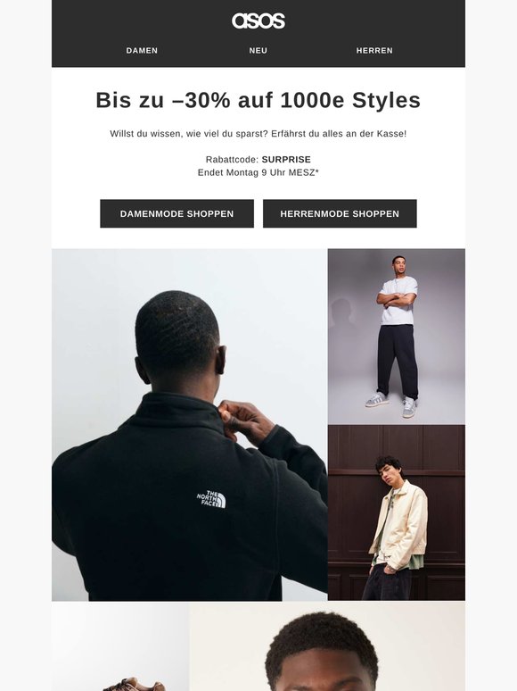 Bis zu –30% auf 1000e Styles