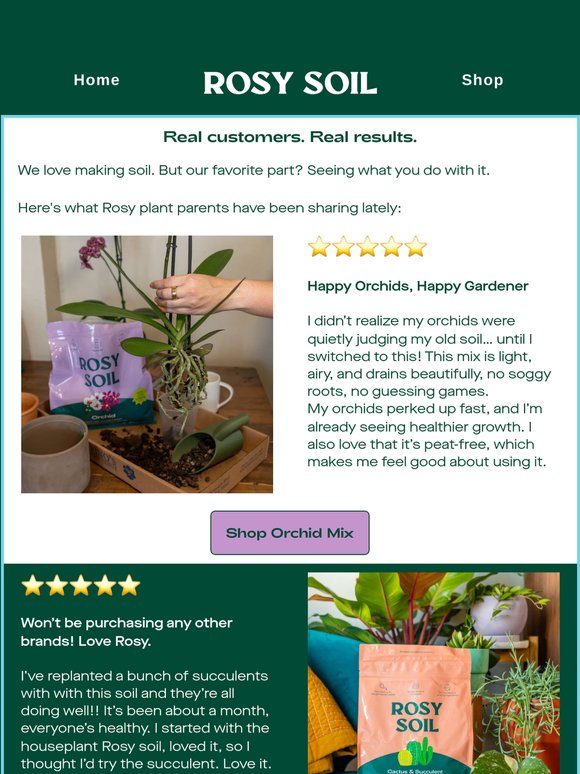 Plant parents are sharing their Rosy results 👀