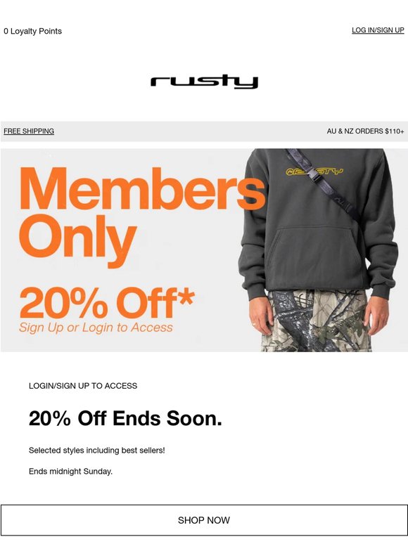 20% Off Ends Soon
