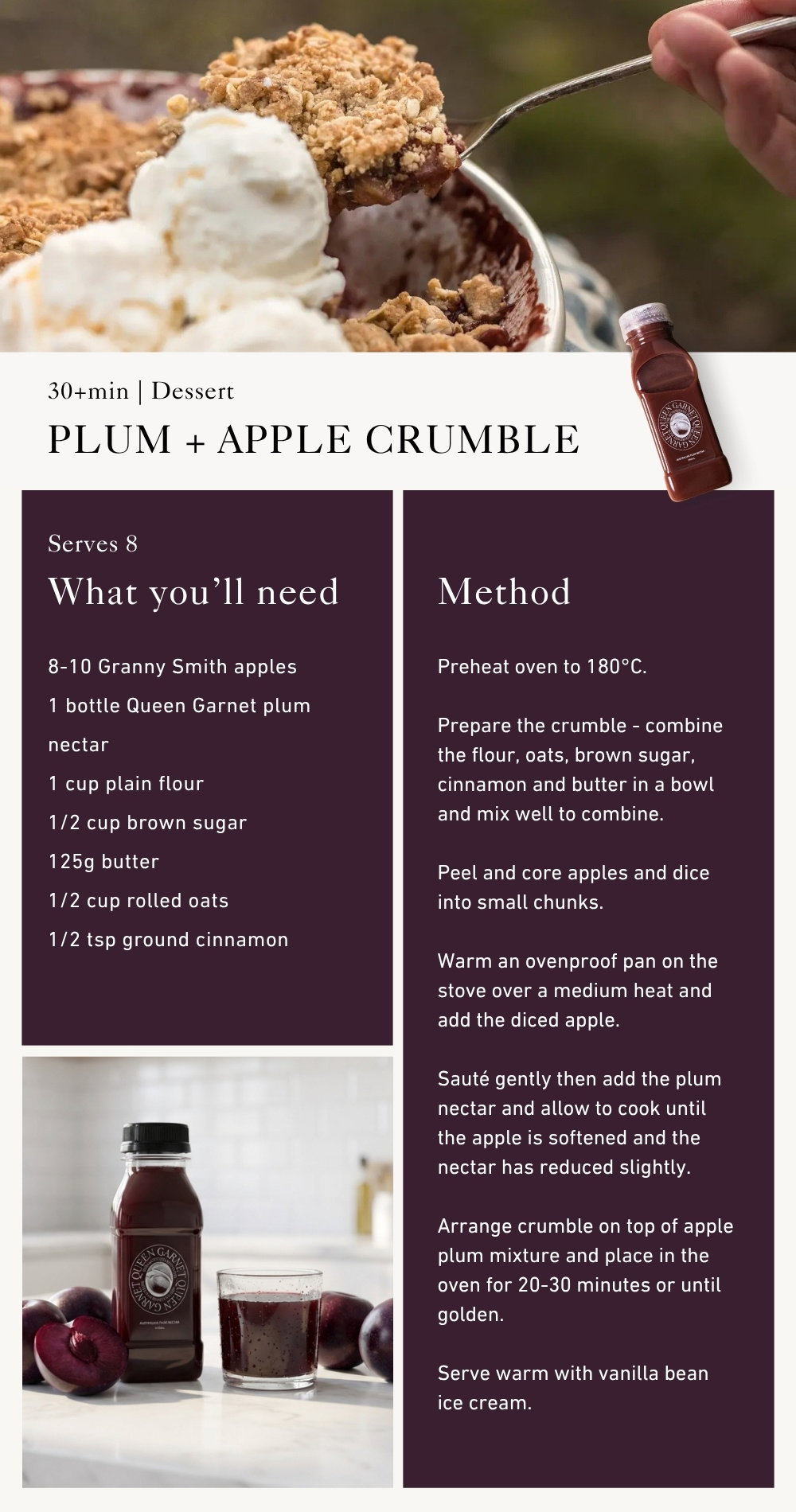 Plum & Apple Crumble