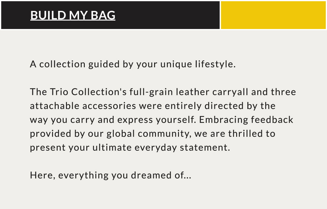 BUILD MY BAG