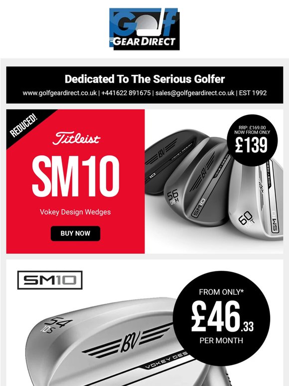 ⬇️ | Titleist Vokey SM10 Wedges - Now at New Lower Prices
