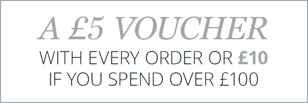 a £5 voucher with every order or £10  if you spend over £100