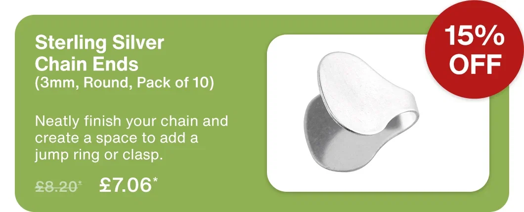 15% OFF Sterling Silver Chain Ends
