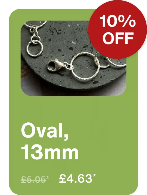 10% OFF Oval, 13mm