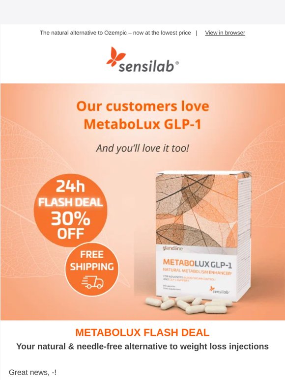 ⚡[24 Hours Only] MetaboLux FLASH Deal