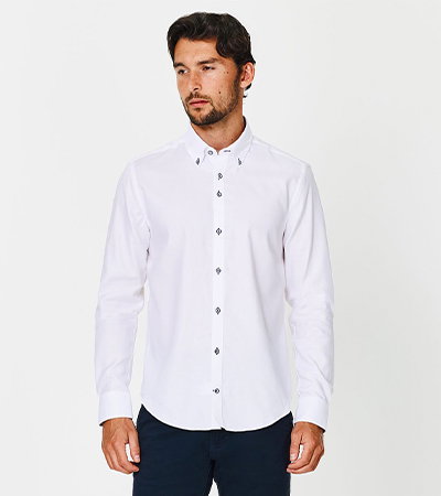 Tailored Fit Paris Oxford Long Sleeve Shirt