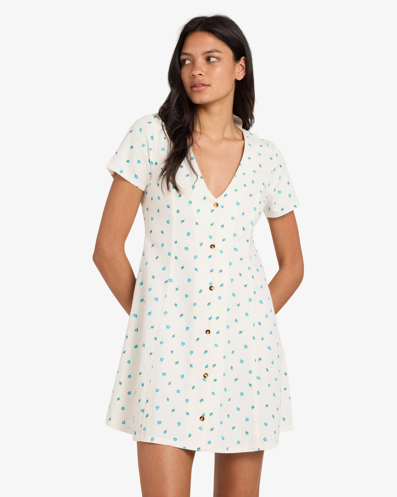 Womens Rose Bud Mini Dress